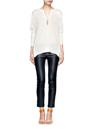 Detail View - Click To Enlarge - 3.1 PHILLIP LIM - Slit back layered long-sleeve shirt