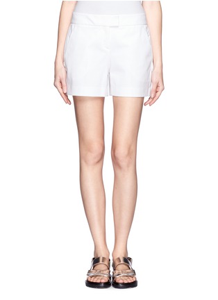 Main View - Click To Enlarge - THEORY - Cotton-blend mini shorts