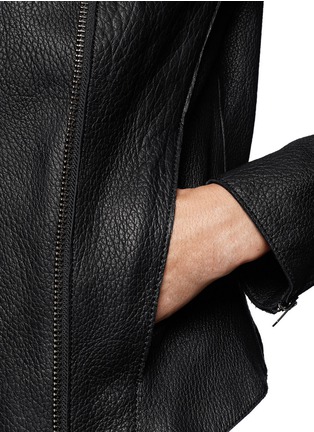 Detail View - Click To Enlarge - HELMUT LANG - Distressed leather biker jacket