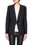 Main View - Click To Enlarge - HELMUT LANG - Fold-over front wool-blend blazer