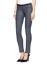 Front View - Click To Enlarge - HELMUT LANG - Coated cotton blend skinny pants