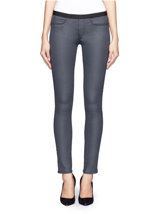 Main View - Click To Enlarge - HELMUT LANG - Coated cotton blend skinny pants