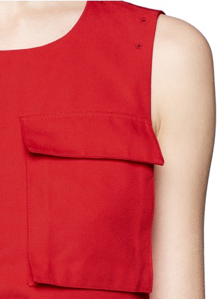 Detail View - Click To Enlarge - ALEXANDER MCQUEEN - Large pocket canvas cropped top