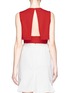 Back View - Click To Enlarge - ALEXANDER MCQUEEN - Large pocket canvas cropped top