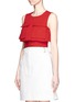 Front View - Click To Enlarge - ALEXANDER MCQUEEN - Large pocket canvas cropped top