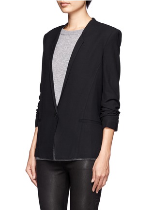 Front View - Click To Enlarge - HELMUT LANG - Scrunched sleeve wool-blend blazer