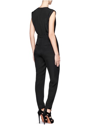 Back View - Click To Enlarge - THEORY - Wrap neck silk jumpsuit
