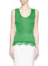Main View - Click To Enlarge - EMILIO PUCCI - Lace-trim silk tank top