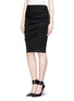 Front View - Click To Enlarge - LANVIN - Ruched side pencil skirt