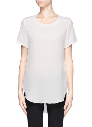 Main View - Click To Enlarge - 3.1 PHILLIP LIM - Overlapped side seams silk T-shirt