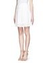 Front View - Click To Enlarge - ALEXANDER MCQUEEN - San Gallo trim pleat skirt