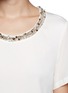 Detail View - Click To Enlarge - 3.1 PHILLIP LIM - Embellished neckline silk-back blouse