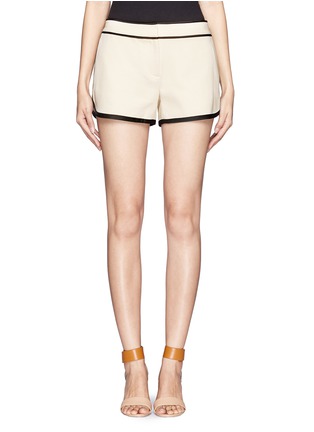 Main View - Click To Enlarge - DIANE VON FURSTENBERG - Contrast piping stretch crepe shorts