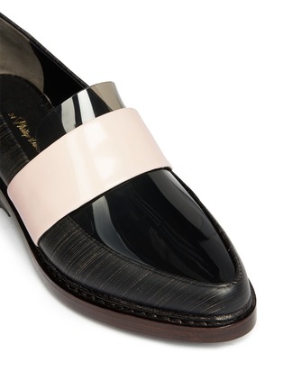 Detail View - Click To Enlarge - 3.1 PHILLIP LIM - Darwin contrast strap brushed leather loafers