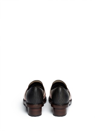 Back View - Click To Enlarge - 3.1 PHILLIP LIM - Darwin contrast strap brushed leather loafers