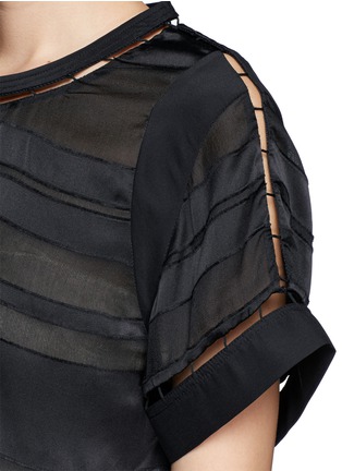 Detail View - Click To Enlarge - IRO - Loon sheer stripe silk top