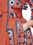 Detail View - Click To Enlarge - STELLA JEAN - Honeycomb print padded long coat