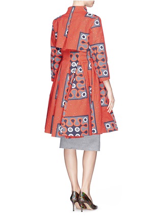 Figure View - Click To Enlarge - STELLA JEAN - Honeycomb print padded long coat