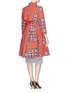 Figure View - Click To Enlarge - STELLA JEAN - Honeycomb print padded long coat