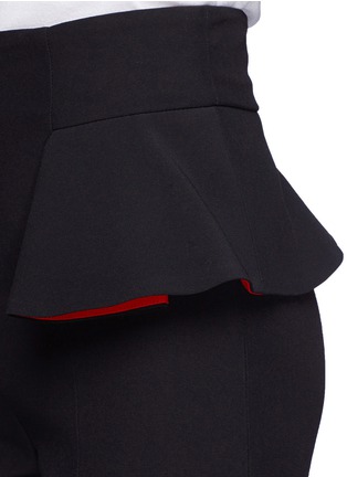 Detail View - Click To Enlarge - ALEXANDER MCQUEEN - Contrast lining peplum pants