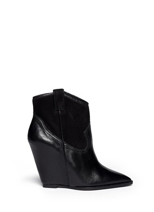 Main View - Click To Enlarge - ASH - 'Jude' leather wedge ankle boots