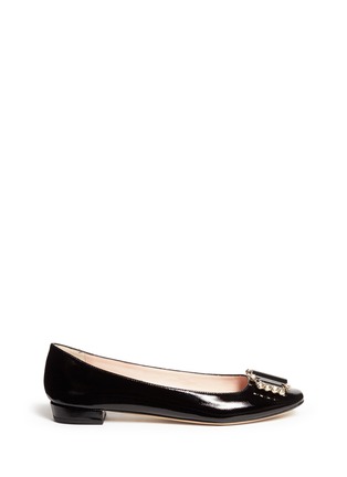 Main View - Click To Enlarge - KATE SPADE - 'Nisella' jewel patent leather flats