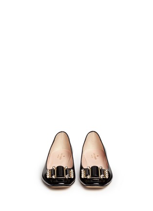 Figure View - Click To Enlarge - KATE SPADE - 'Nisella' jewel patent leather flats