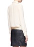 Back View - Click To Enlarge - MO&CO. EDITION 10 - Scarf-front silk-chiffon blouse
