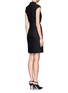 Back View - Click To Enlarge - HELMUT LANG - Draped front cap sleeve dress