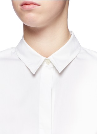 Detail View - Click To Enlarge - THEORY - Cotton-blend poplin shirt