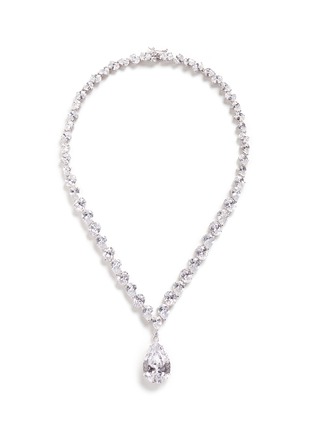 Main View - Click To Enlarge - CZ BY KENNETH JAY LANE - Cubic zirconia pear pendant necklace