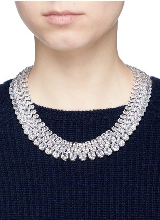 Figure View - Click To Enlarge - CZ BY KENNETH JAY LANE - Cubic zirconia bib necklace