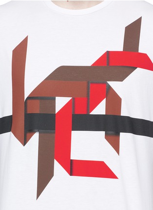 Detail View - Click To Enlarge - NEIL BARRETT - 'Modernist Origami' print T-shirt