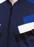 Detail View - Click To Enlarge - NEIL BARRETT - 'Retro Modernist' intarsia zip cardigan