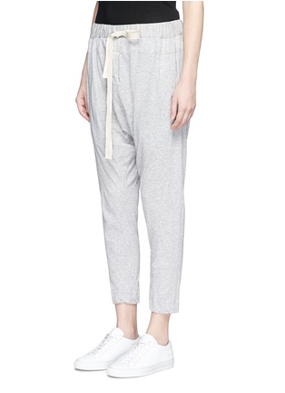 Front View - Click To Enlarge - BASSIKE - Relaxed fit drop crotch drawstring jersey pants