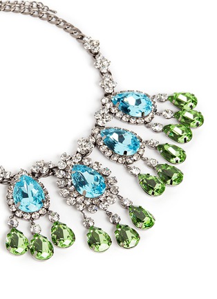 Detail View - Click To Enlarge - KENNETH JAY LANE - Crystal teardrop station necklace