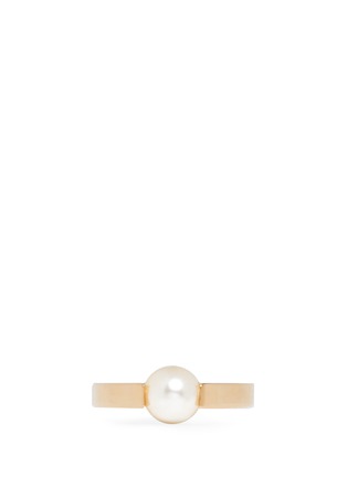 Detail View - Click To Enlarge - CHLOÉ - 'Darcey' pearl oval ring