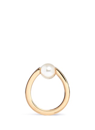 Main View - Click To Enlarge - CHLOÉ - 'Darcey' pearl oval ring