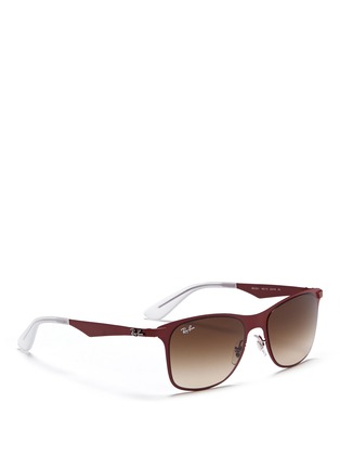 Figure View - Click To Enlarge - RAY-BAN - 'Wayfarer Flat Metal' sunglasses