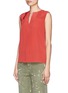 Front View - Click To Enlarge - TORY BURCH - 'Vea' silk pleat blouse