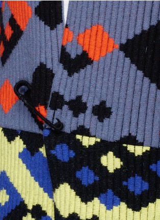 Detail View - Click To Enlarge - PETER PILOTTO - Diamond pattern ottoman knit wrap