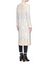 Back View - Click To Enlarge - PETER PILOTTO - Diamond pattern ottoman knit coat