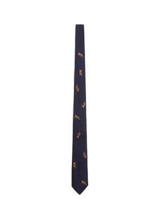 Main View - Click To Enlarge - PAUL SMITH - Leopard embroidery silk tie