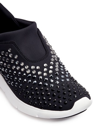 Detail View - Click To Enlarge - MICHAEL KORS - 'Ace' embellished scuba slip-on sneakers