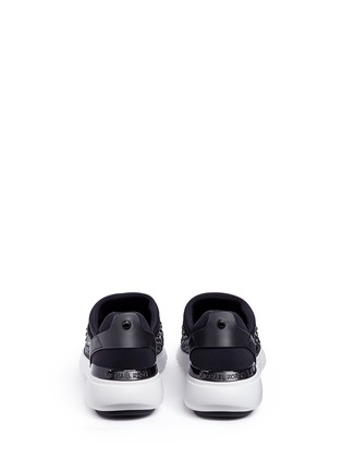 Back View - Click To Enlarge - MICHAEL KORS - 'Ace' embellished scuba slip-on sneakers
