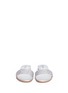 Front View - Click To Enlarge - MICHAEL KORS - 'Eleanor' strass satin metallic slide sandals