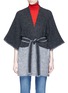 Main View - Click To Enlarge - ALICE & OLIVIA - 'Rikkie' chevron trim wool blend poncho