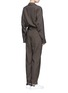 Back View - Click To Enlarge - HELMUT LANG - Tie waist utility cotton twill jumpsuit