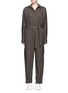 Main View - Click To Enlarge - HELMUT LANG - Tie waist utility cotton twill jumpsuit