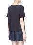 Back View - Click To Enlarge - VINCE - Scoop neck cotton T-shirt